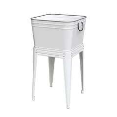 Panacea Milkhouse Beverage Tub & Planter With Stand White