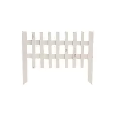 Panacea Small White Cape Cod Wood Picket Fence Border Edge