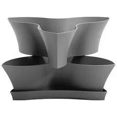 Bloem 16" Collins Planter Charcoal