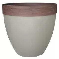 Southern Patio 15" Hornsby Planter Taupe Finish