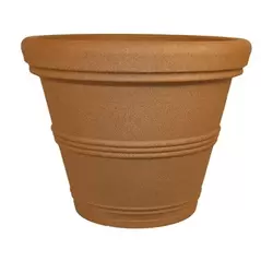 Tusco 13.5" Rolled Rim Planter Sandstone
