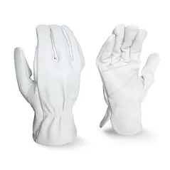 BGC Womens Goatskin Leather Driver S White