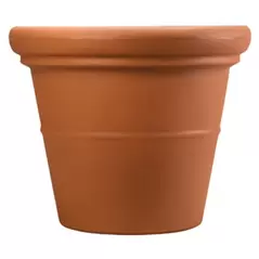 HC 24" Terrazzo Round Planter w/ Heavy Rim Terracotta Akro Mils