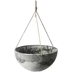 Algreen 14" Acerra Hanging Basket Gray Marble