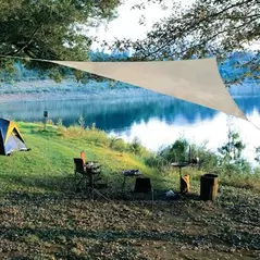 Coolaroo 16'5" Ready to Hang Triangle Shade Sail Pebble