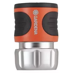 Gardena Prem Hose Conn Mtl Q.C. w/WaterStop