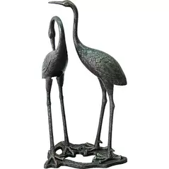 Innova Heron Statue Aluminum Aged Bronze