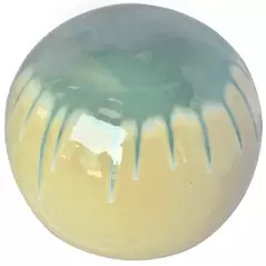 MCarr 12" Sphere Blue Green On Light Cream