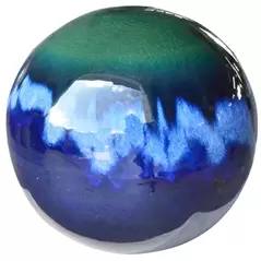 MCarr 10" Sphere Glass Green Light Blue