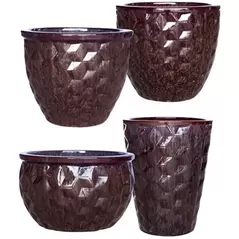 MCarr 26pc Hexagonal Planter Pallet Eggplant