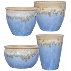 MCarr 26pc Mixed Planter Pallet Volcanic Falling Blue