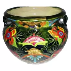 Talavera 14" Linda Traditional Michoacana Pot Yellow