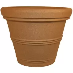 Tusco 15.5" Rolled Rim Planter Sandstone
