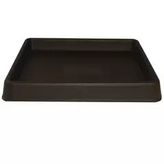 Tusco 15" Square Saucer Planter Tray Espresso
