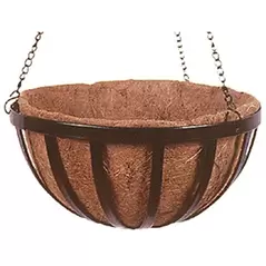WSP 12" Forge Hanging Basket With Coco Liner