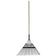 Flexrake Spring Rake 22" Metal Head 48" Wood Handle