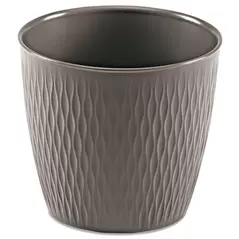 Deroma 6.3" Ariel Pot Premium Plastic Grey