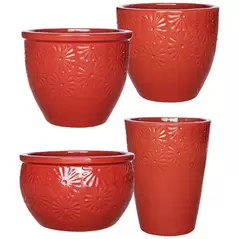 MCarr 26pc Mixed Daisy Planter Pallet Red