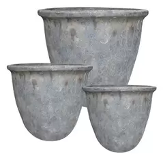 MCarr 3pc Flat Rim Planter Pallet Full Volcanic Brown