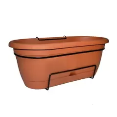 Bloem 18" Lucca Balcony Box Terra Cotta