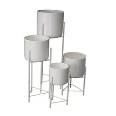 Braun Upright Planters White