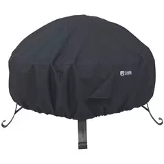 Classic Accessories 36" Round Full Cover Fire Pit Cover Black