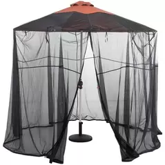 Classic Accessories 9' Round Water-Resistant Universal Patio Umbrella Insect Screen Canopy