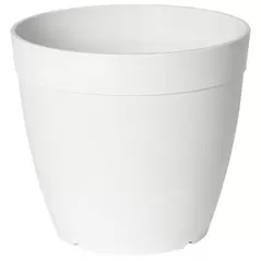 Artstone 8" Round Dolce Planter White