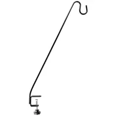 Natures Way 33in Metal Adjustable Clamp-On Deck Hook Black