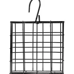 Natures Way Metal Suet Cage Bird Feeder 1 Cake Black