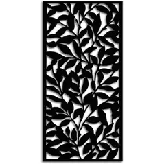 Outdeco 6'x3' Metal Panel Tangle Black