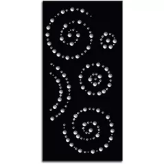 Outdeco 6'x3' Metal Panel Spiral Black