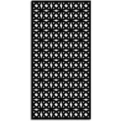 Outdeco 6'x3' Metal Panel Orbit Black
