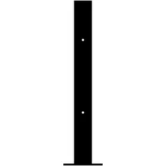 Outdeco 18" Wall Topper Post Black