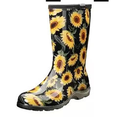 Sloggers Womens Boot w/ Trim Sunflower Black Size 6