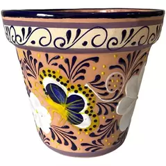 Talavera 12" Bella Especial Flower Pot Natural