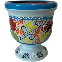 Talavera Bella Especial Urn Planter Lite Blue