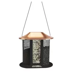 Woodlink Modern Farmhouse CopperTop Oval Mesh Double Seed Feeder