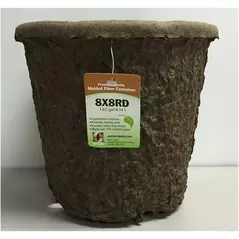 Western Pulp 8x8 Round Retail Container w/UPC, 1.62gal, 24/CS