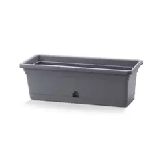 Crescent 20"x8" Rectangle Emma Planter Charcoal