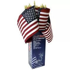 Heath 48ct 8"x12" Stick Flag with Finial Tip Display Pack