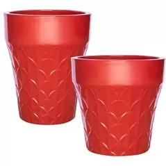MCarr 30pc Scallop Planter Pallet Red
