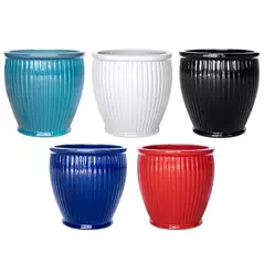 MCarr 30pc Round Rib Planter Pallet Mixed Colors