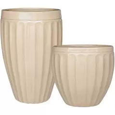 MCarr 35pc Ribbed Planter Pallet Yellow Cream