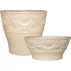 MCarr 32pc Scallop Planter Pallet Yellow Cream