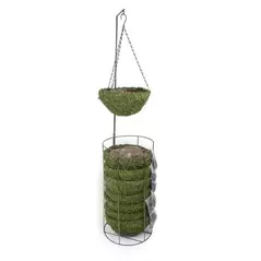 SuperMoss Medium Woven Round Moss Basket Display