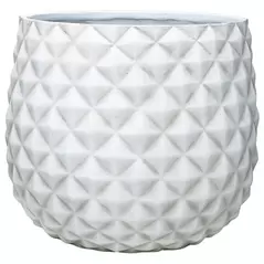Southern Patio 12" High Pineapple Planter White