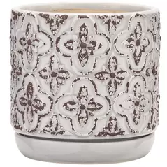 Southern Patio 6" French Rustic Planter White Finish