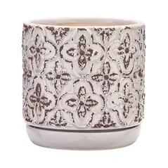 Southern Patio 8" French Rustic Planter White Finish