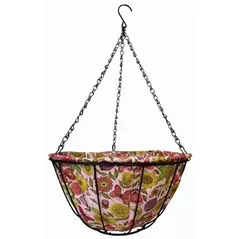 Gardener Select 14" Hanging Basket Paisley Fabric Coco Liner 6/CS